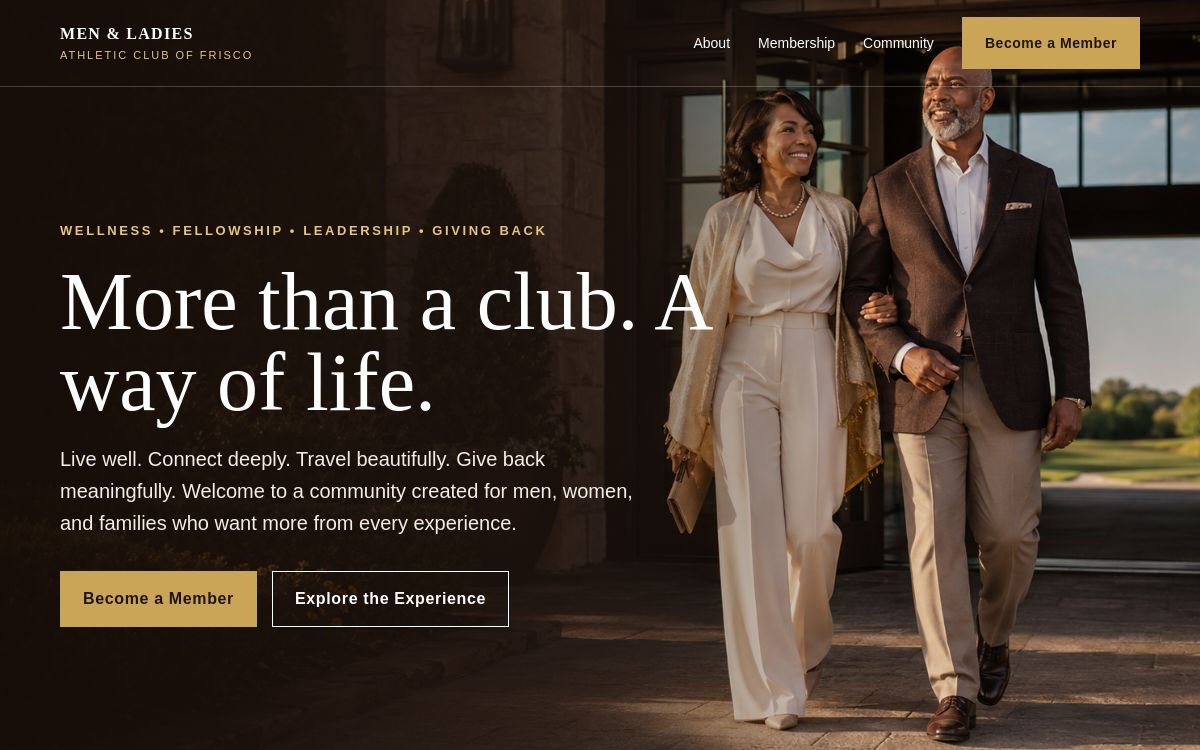 Men and Ladies Athletic Club of Frisco — More than a club. A way of life.